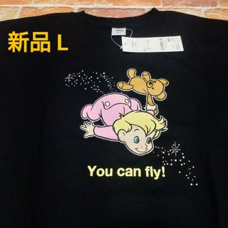 ディズニー(Disney)の【新品】ディズニー ピーターパン マイケル Tシャツ ブラック L(Tシャツ(半袖/袖なし))