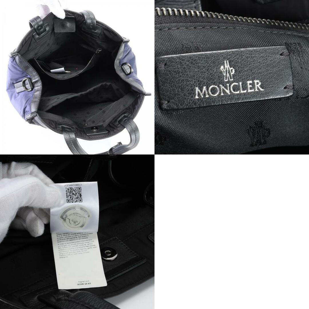 MONCLER(モンクレール)の極美品 モンクレール ホログラムシール付 キルティング ナイロン トート バッグ ショルダー ブラック レザー A4 メンズ EHM R11-3 メンズのバッグ(トートバッグ)の商品写真