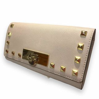 マイケルコース(Michael Kors)のMICHAEL KORS マイケルコース　ゴールドスタッズ　レザー　長財布(財布)