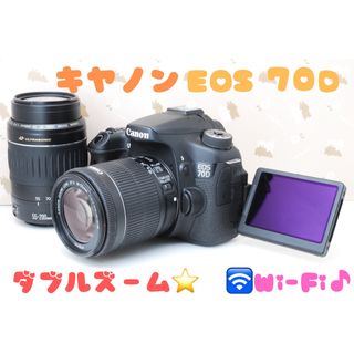 キヤノン(Canon)の新品級★Wi-Fi★Canon EOS 70D★ダブル♪自撮り＆スマホ転送OK♪(デジタル一眼)