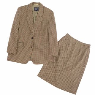 BURBERRY - 美品 Vintage バーバリー Burberrys セットアップ スーツ ジャケット スカート 千鳥格子柄  ウール レディース 15(XL相当) マルチカラー