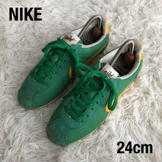 ナイキ(NIKE)の【45周年記念】NIKEナイキナイロンクラシックコルテッツグリーン緑24cm(スニーカー)