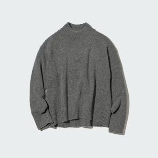 ユニクロ(UNIQLO)のUNIQLO ユニクロ スフレヤーンモックネックセーター（長袖） ニットトップス(ニット/セーター)