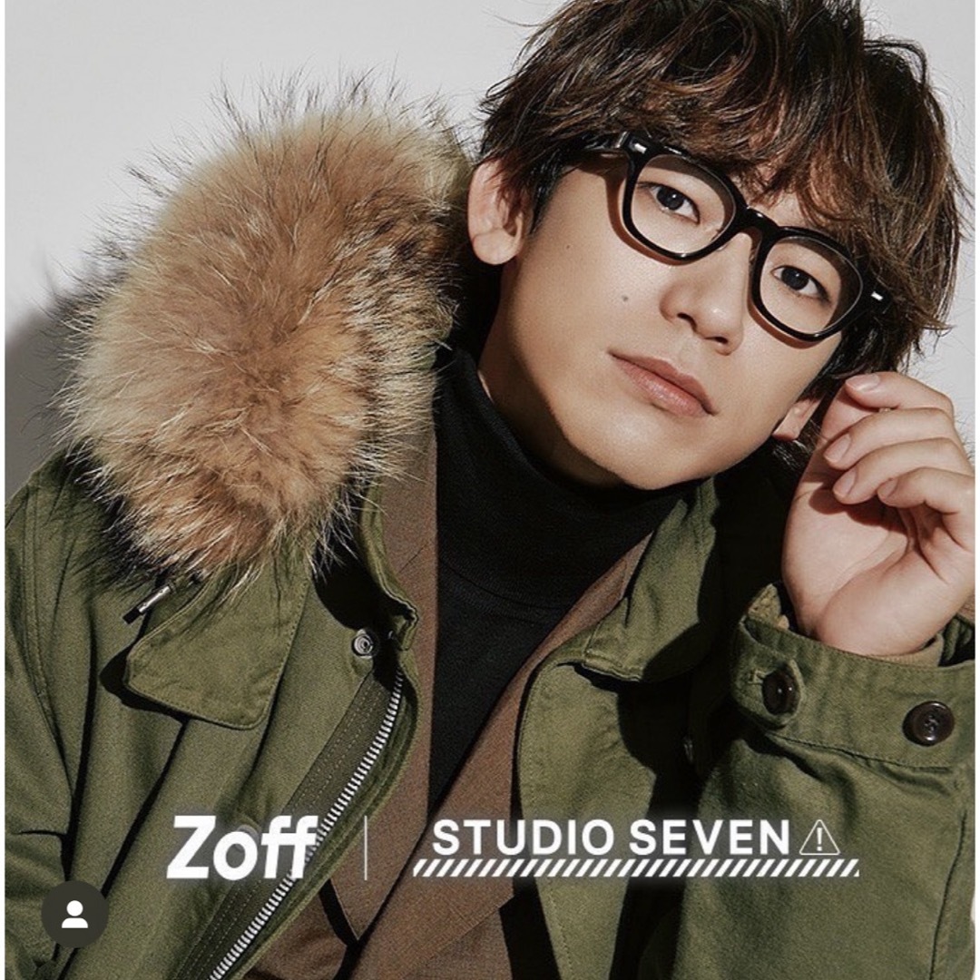 三代目 J Soul Brothers(サンダイメジェイソウルブラザーズ)のZoff studioseven  コラボ　黒縁　メガネ　NAOTO EXILE レディースのファッション小物(サングラス/メガネ)の商品写真