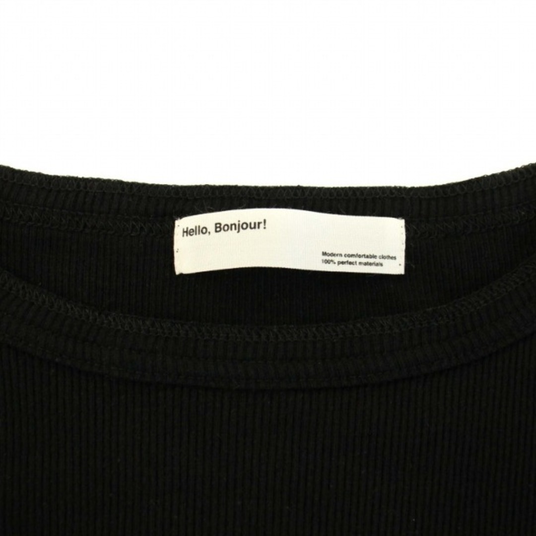 L'Appartement DEUXIEME CLASSE(アパルトモンドゥーズィエムクラス)のアパルトモン ドゥーズィエムクラス リブロングスリーブTシャツ ロンT 長袖 黒 レディースのトップス(Tシャツ(長袖/七分))の商品写真