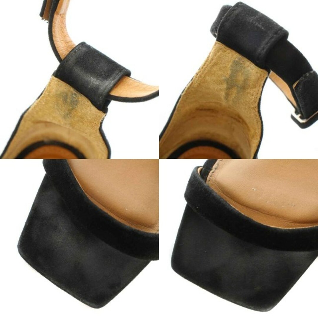 ピッピシック サンダル ストラップ スエード ヒール 36 23.0cm 黒 レディースの靴/シューズ(サンダル)の商品写真