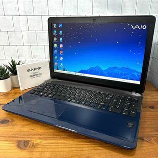 【限定1台】Vaioネイビー&ホワイト☘i3☘新品SSD256/8GB☘(ノートPC)