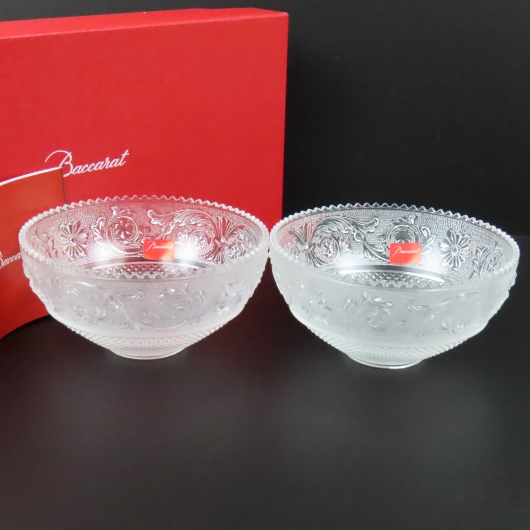 Baccarat(バカラ)の未使用品 Baccarat バカラ アラベスク スモールボウル サラダボール 2点セット 12cm 皿 プレゼント 食器 クリスタル クリア ユニセックス【中古】 インテリア/住まい/日用品のキッチン/食器(食器)の商品写真