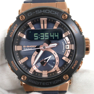 カシオ(CASIO)の【CASIO】カシオ G-SHOCK タフソーラー 腕時計 GST-B200 ブラック×ローズゴールド SS×ラバー ソーラー/kt09766ng(腕時計(デジタル))