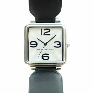 マークジェイコブス(MARC JACOBS)のマークジェイコブス VIC 腕時計 クォーツ 3針 レザーバンド 白 黒(腕時計)