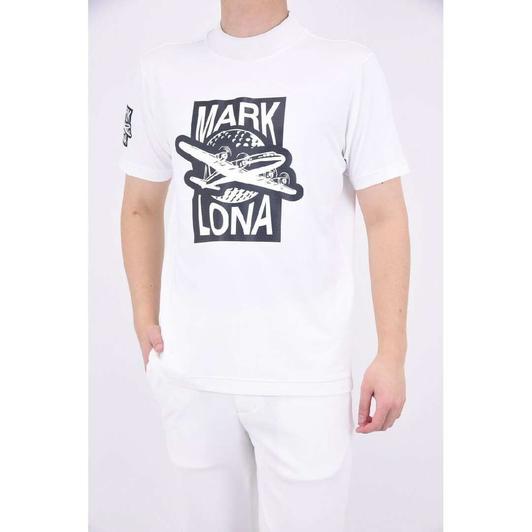 MARK＆LONA エアプレン プリント モックネックTシャツ