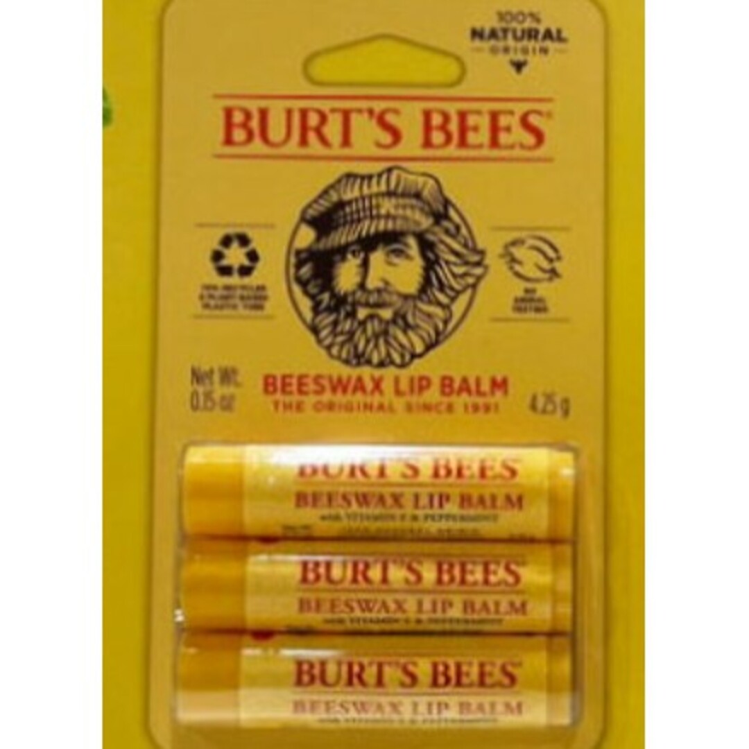 BURT'S BEES(バーツビーズ)のコストコ☆バーツビーズ３本セット コスメ/美容のスキンケア/基礎化粧品(リップケア/リップクリーム)の商品写真