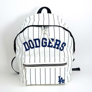 MLB ドジャース LA バックパック (アイボリー×ブルー) ストライプ リュックサック バッグ(リュック/バックパック)