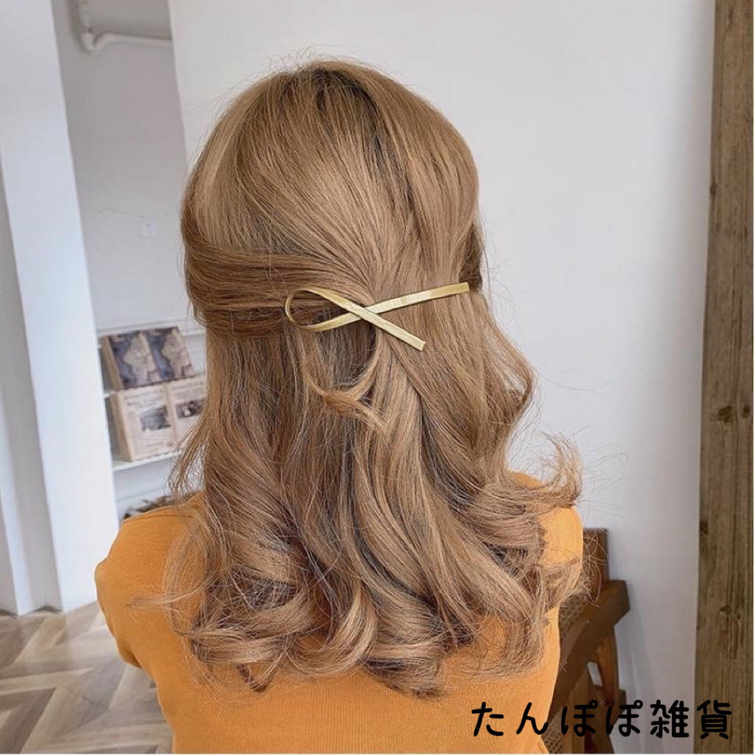 1個　大きめリボン　バレッタ　ヘアピン　ヘアクリップ　可愛い　お洒落　高級　01 レディースのヘアアクセサリー(バレッタ/ヘアクリップ)の商品写真