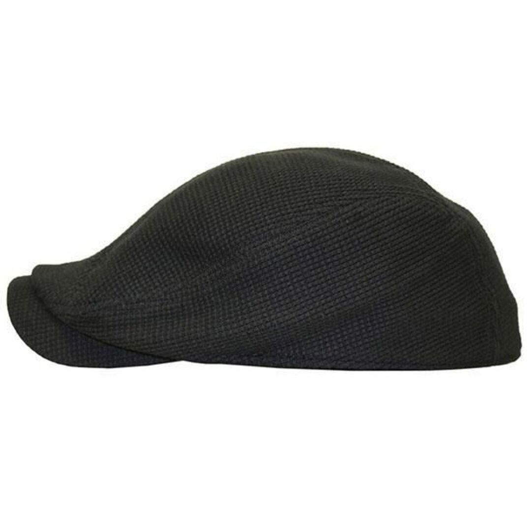 帽子 大きいサイズ メンズ ハンチング ワッフル ビッグサイズ ブラ メンズの帽子(ハンチング/ベレー帽)の商品写真