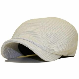 帽子 大きいサイズ メンズ ハンチング ワッフル ビッグサイズ アイボリー(ハンチング/ベレー帽)