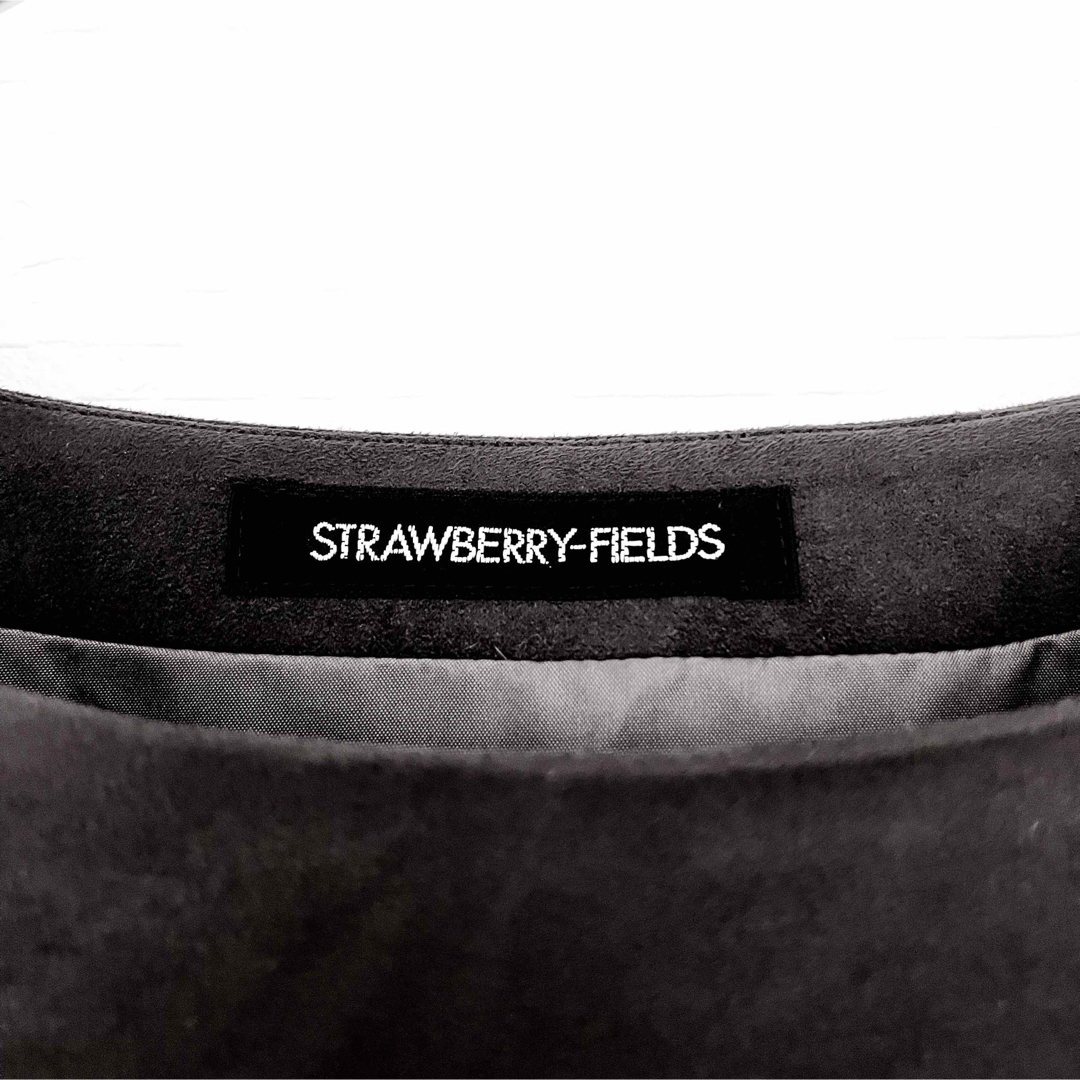 STRAWBERRY-FIELDS(ストロベリーフィールズ)のSTRAWBERRY-FIELDS スエード風 ウエストリボン ワンピース 長袖 レディースのワンピース(ひざ丈ワンピース)の商品写真