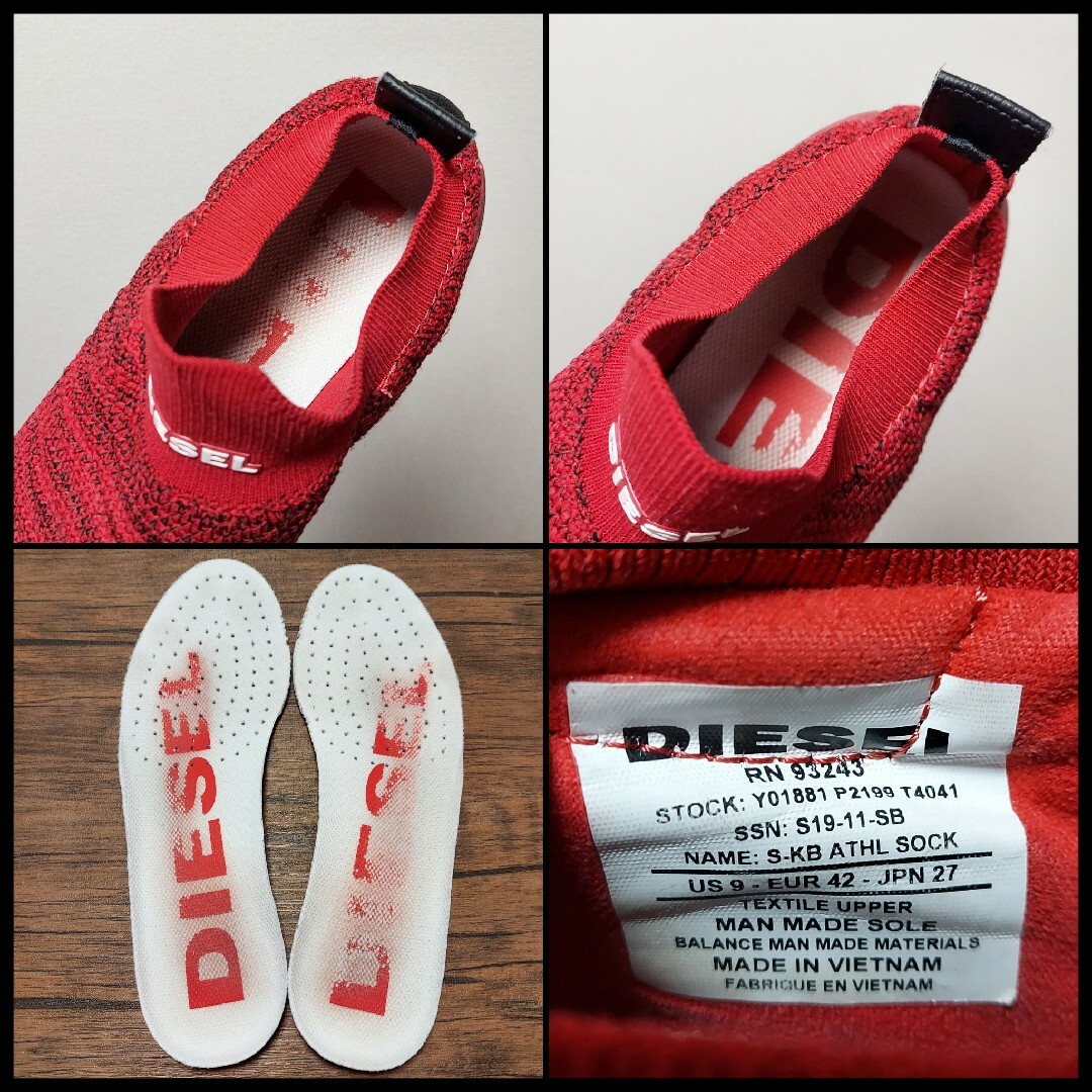 DIESEL(ディーゼル)のDIESEL　ディーゼル　S-KB ATHL SOCK　メンズ　27cm メンズの靴/シューズ(スニーカー)の商品写真