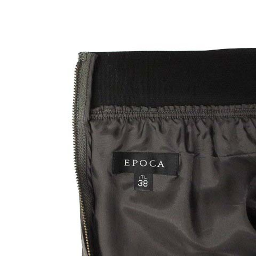 EPOCA(エポカ)のエポカ EPOCA 微起毛サテン ランダムプリーツ スカート 膝丈 ウエストゴム レディースのスカート(ひざ丈スカート)の商品写真