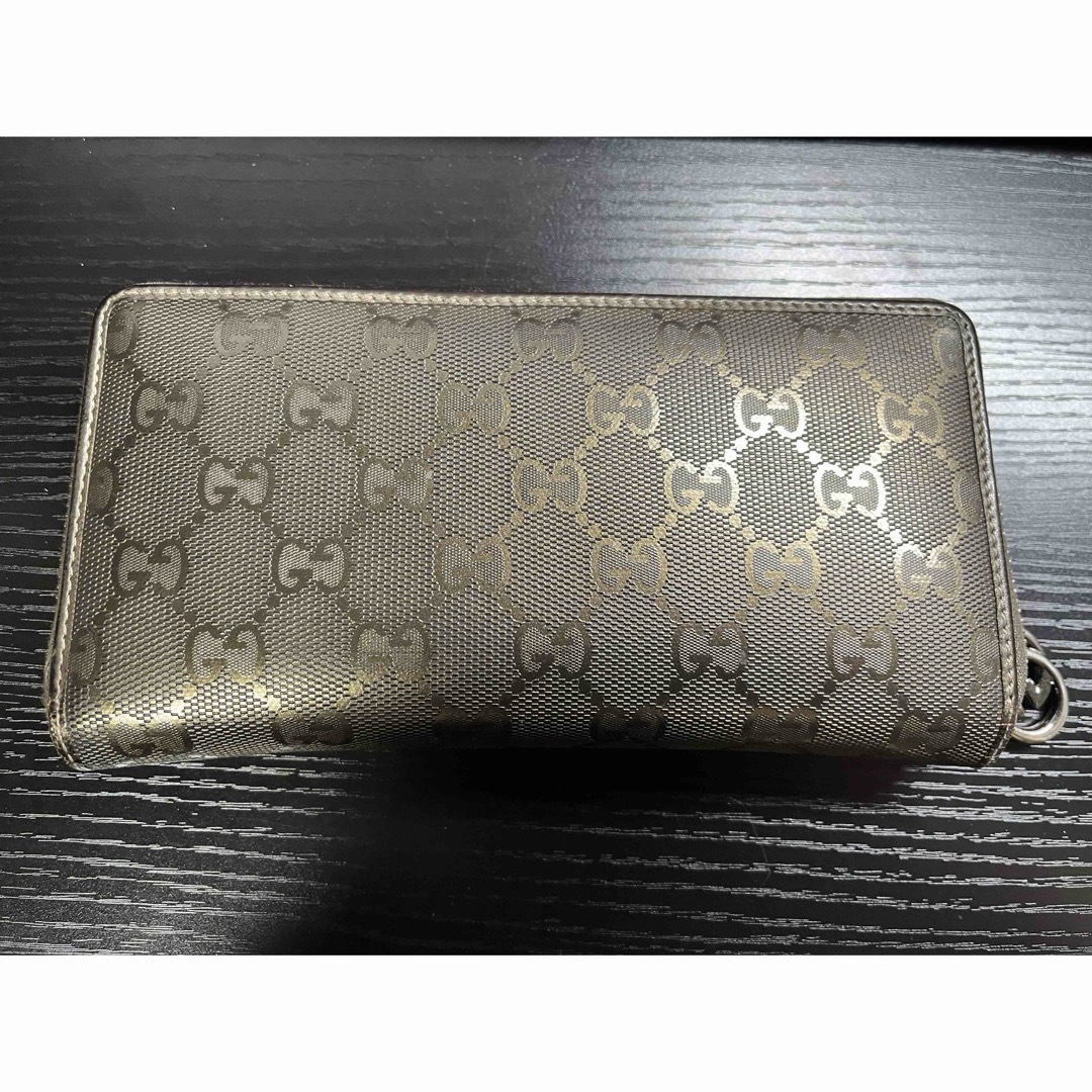 Gucci(グッチ)のグッチ　長財布　インプリメ　GG ラウンドファスナー　シルバー　ブラウン系 メンズのファッション小物(長財布)の商品写真