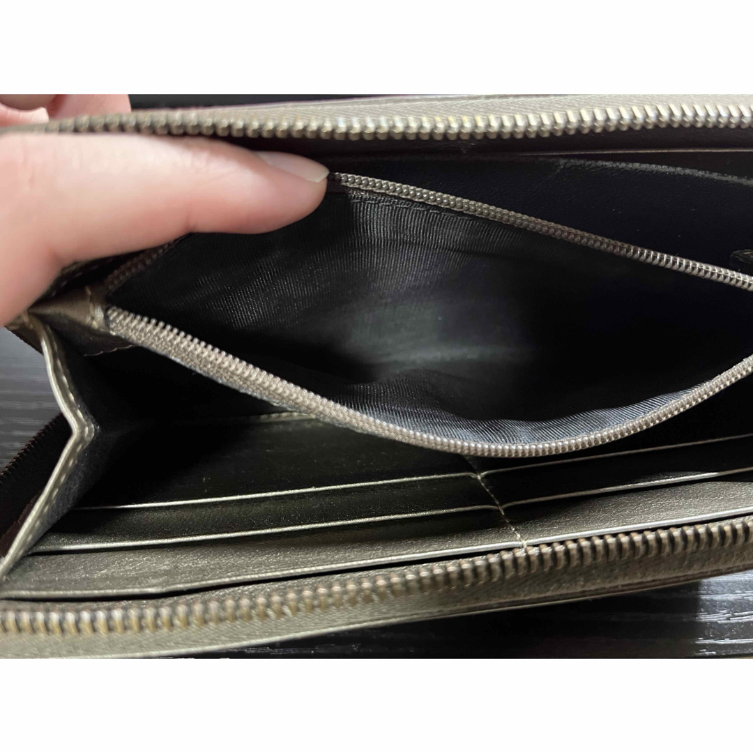 Gucci(グッチ)のグッチ　長財布　インプリメ　GG ラウンドファスナー　シルバー　ブラウン系 メンズのファッション小物(長財布)の商品写真