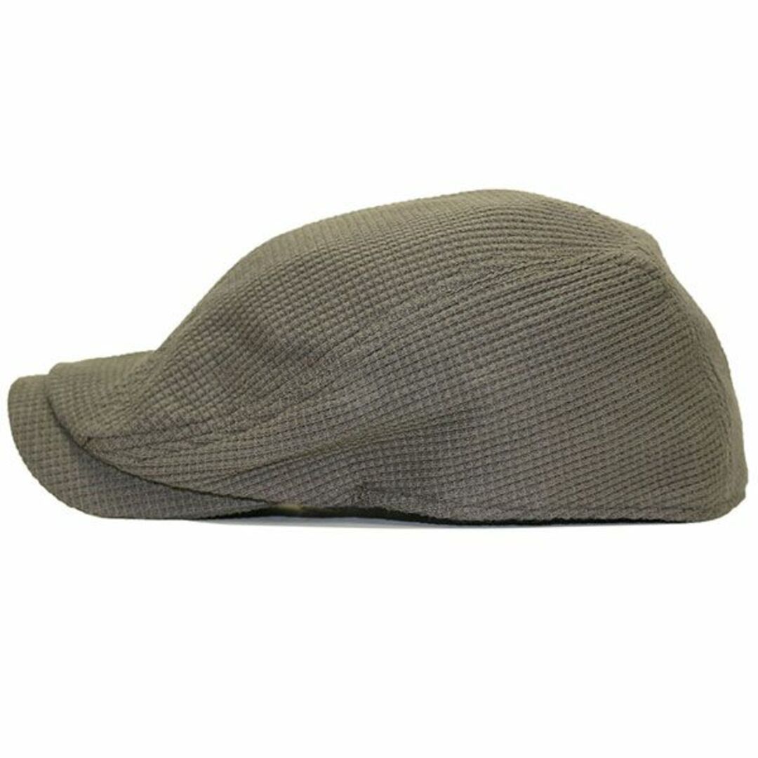 帽子 大きい ビッグサイズ ６２ｃｍ メンズ ハンチングワッフル カーキ メンズの帽子(ハンチング/ベレー帽)の商品写真