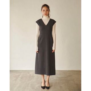 ランデブー(RANDEBOO)の極美品☆Randeboo minimal set dress ワンピース グレー(ロングワンピース/マキシワンピース)