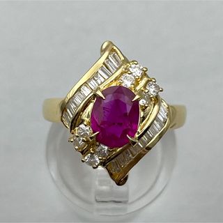 k18 ルビー1.09ct ダイヤ0.43ct リング(リング(指輪))