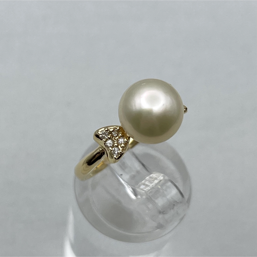 k18 パール ダイヤ0.09ct リング レディースのアクセサリー(リング(指輪))の商品写真