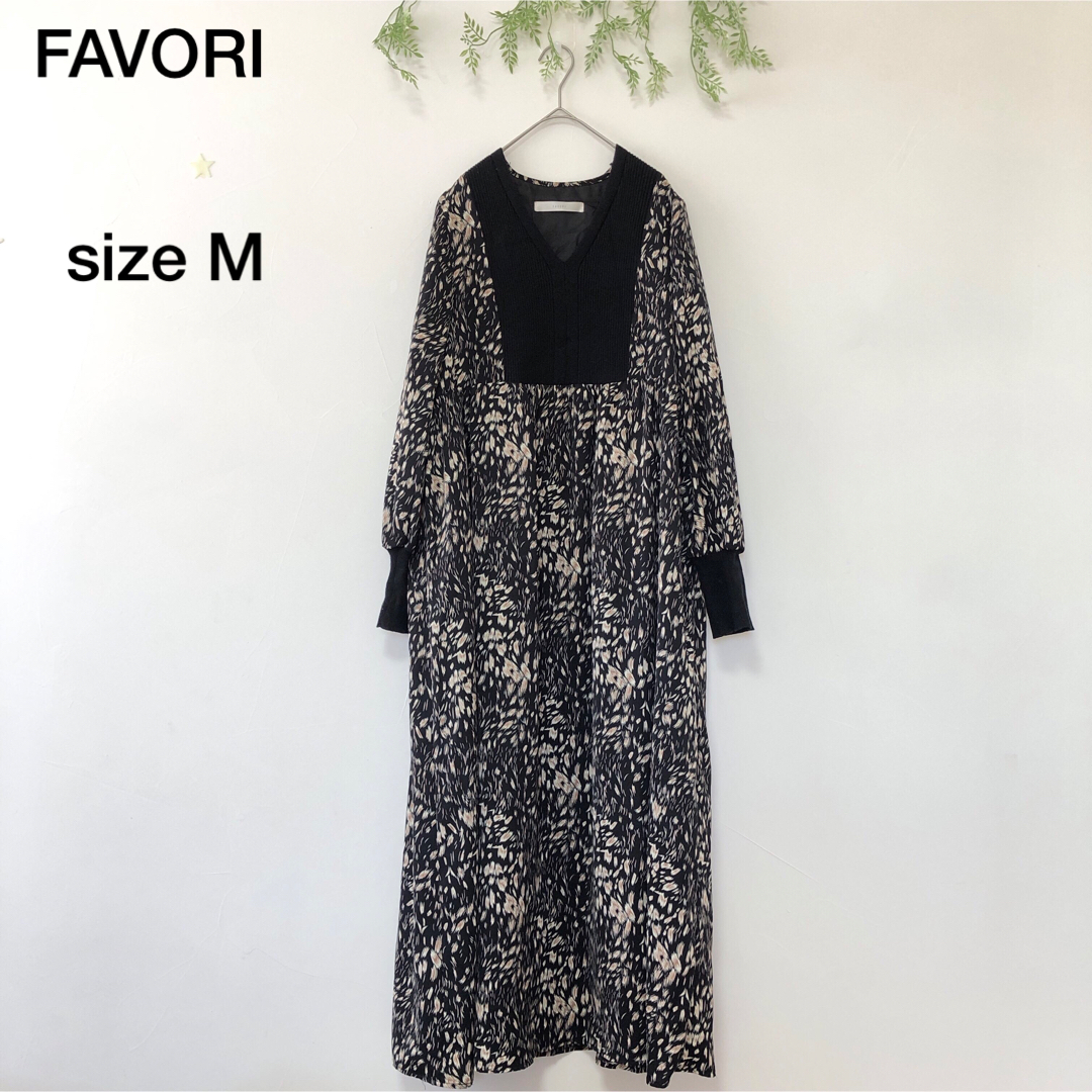 FAVORI(ファボリ)の【FAVORI】レディース  ニットワンピース　マキシ丈　春 レディースのワンピース(ロングワンピース/マキシワンピース)の商品写真