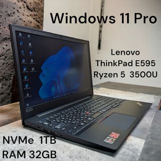 レノボ(Lenovo)の☆美品☆  Lenovo ThinkPad E595 Ryzen 5 3500U(ノートPC)