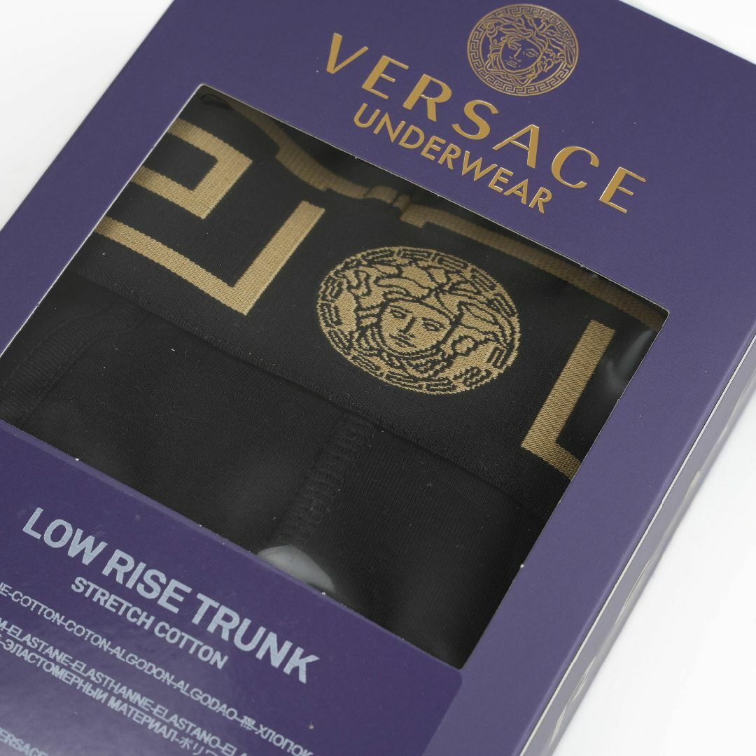 VERSACE(ヴェルサーチ)の新品 Versace グレカ 2枚パック 下着 ボクサーパンツ L メンズのアンダーウェア(ボクサーパンツ)の商品写真