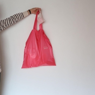 アトリエ ユヌ プラス　超軽量買い物袋　ピンク Mサイズ(エコバッグ)