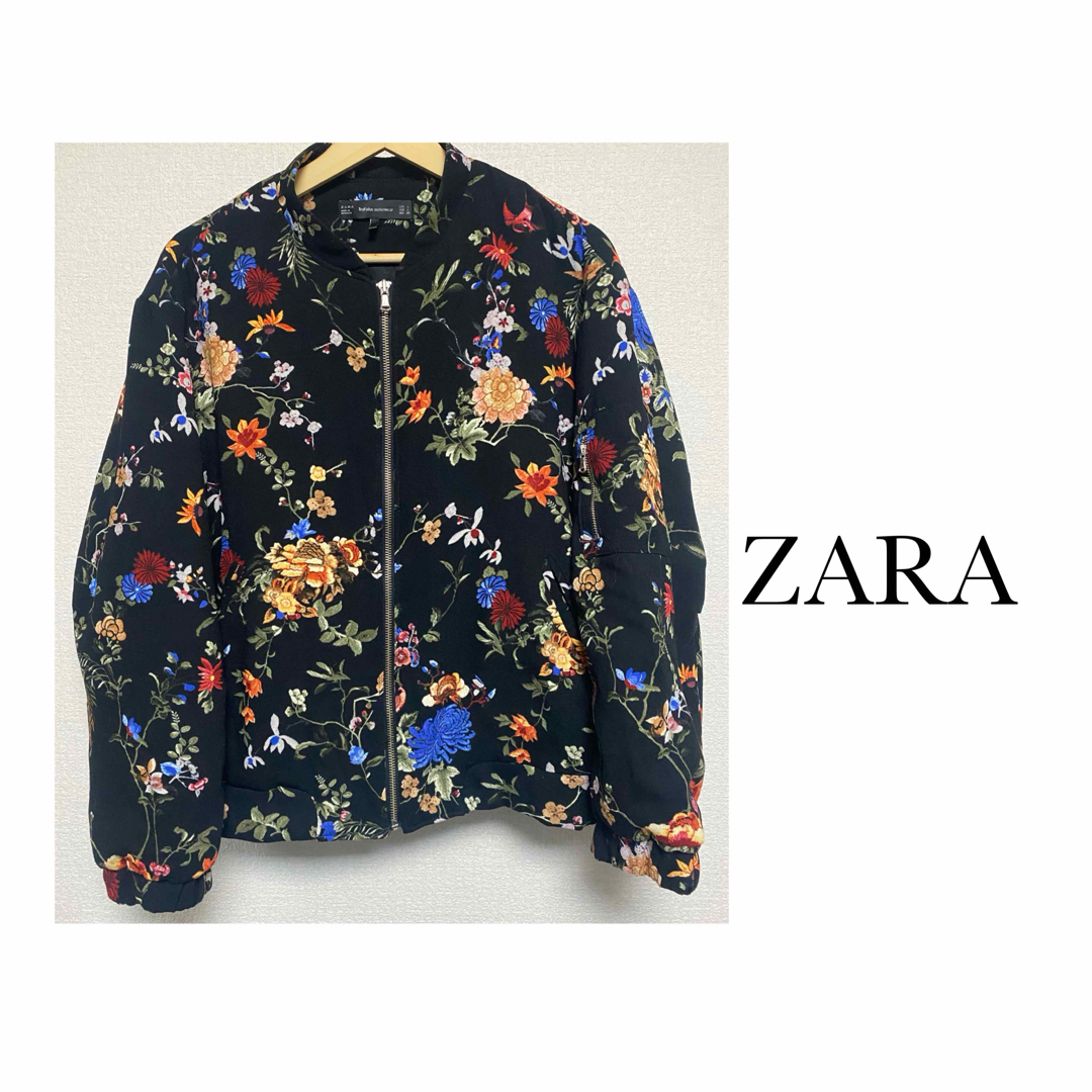 ZARA(ザラ)のZARA 花柄 ブルゾン レディースのジャケット/アウター(ブルゾン)の商品写真