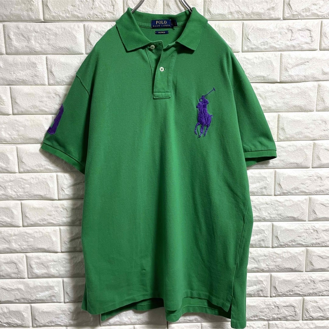 POLO RALPH LAUREN(ポロラルフローレン)のポロラルフローレン　ビックポニー刺繍　半袖ポロシャツ　メンズLサイズ メンズのトップス(ポロシャツ)の商品写真