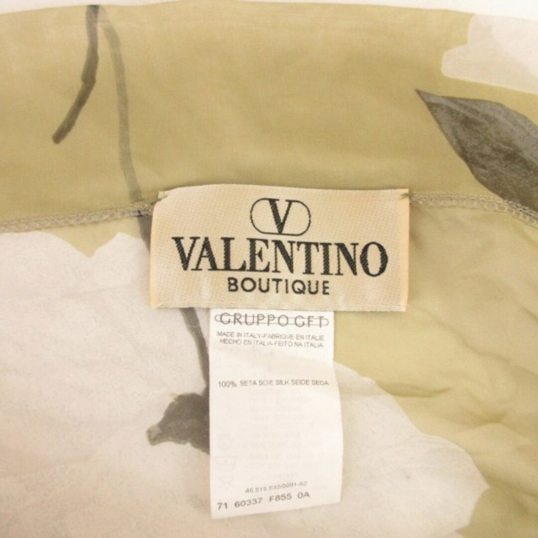 VALENTINO(ヴァレンティノ)のヴァレンティノ ヴァレンチノ 美品 ストール スカーフ 大判 花柄 シルク 緑 レディースのファッション小物(ストール/パシュミナ)の商品写真