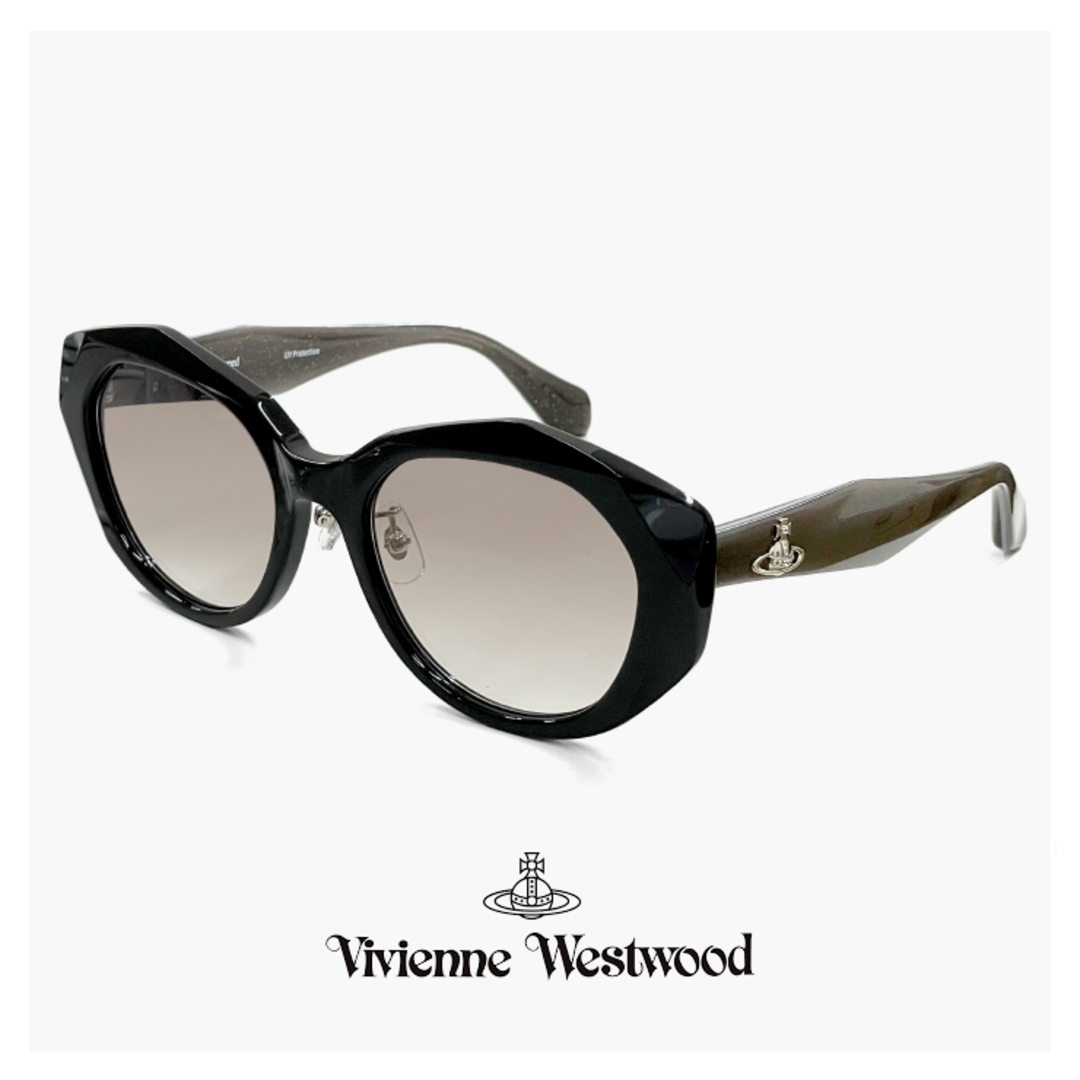 Vivienne Westwood(ヴィヴィアンウエストウッド)の【新品】 41-5002 c03 54mm レディース ヴィヴィアン ウエストウッド サングラス ミラーレンズ Vivienne Westwood uvカット 紫外線対策 キャットアイ フォックス 型 フレーム 小さめ 小さい サイズ オーブ 黒 ブラック アジアンフィット モデル レディースのファッション小物(サングラス/メガネ)の商品写真