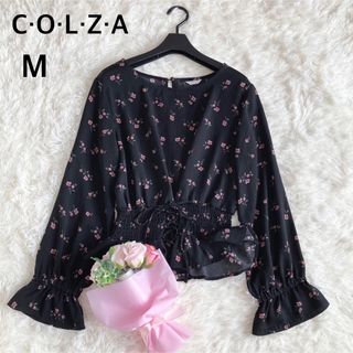 コルザ(COLZA)のCOLZA コルザ　長袖トップス　花柄　Mサイズ(カットソー(長袖/七分))