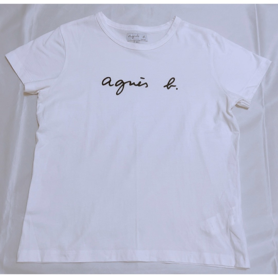 agnes b.(アニエスベー)のアニエスベー Tシャツ ロゴTシャツ S ホワイト レディースのトップス(Tシャツ(半袖/袖なし))の商品写真