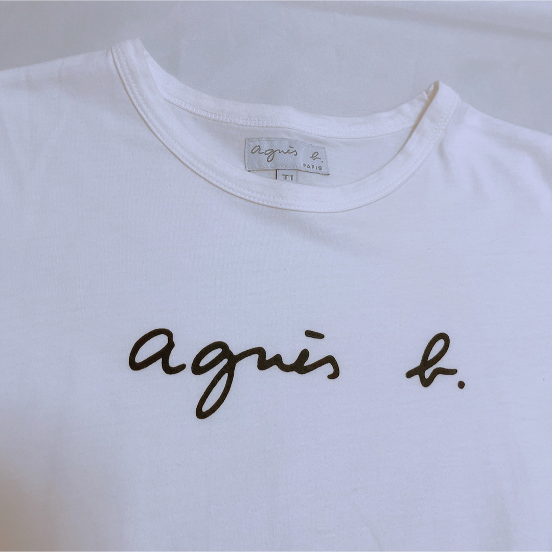 agnes b.(アニエスベー)のアニエスベー Tシャツ ロゴTシャツ S ホワイト レディースのトップス(Tシャツ(半袖/袖なし))の商品写真