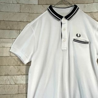 フレッドペリー(FRED PERRY)のフレッドペリー ポロシャツ 半袖 刺繍 白 黒 灰 S(ポロシャツ)