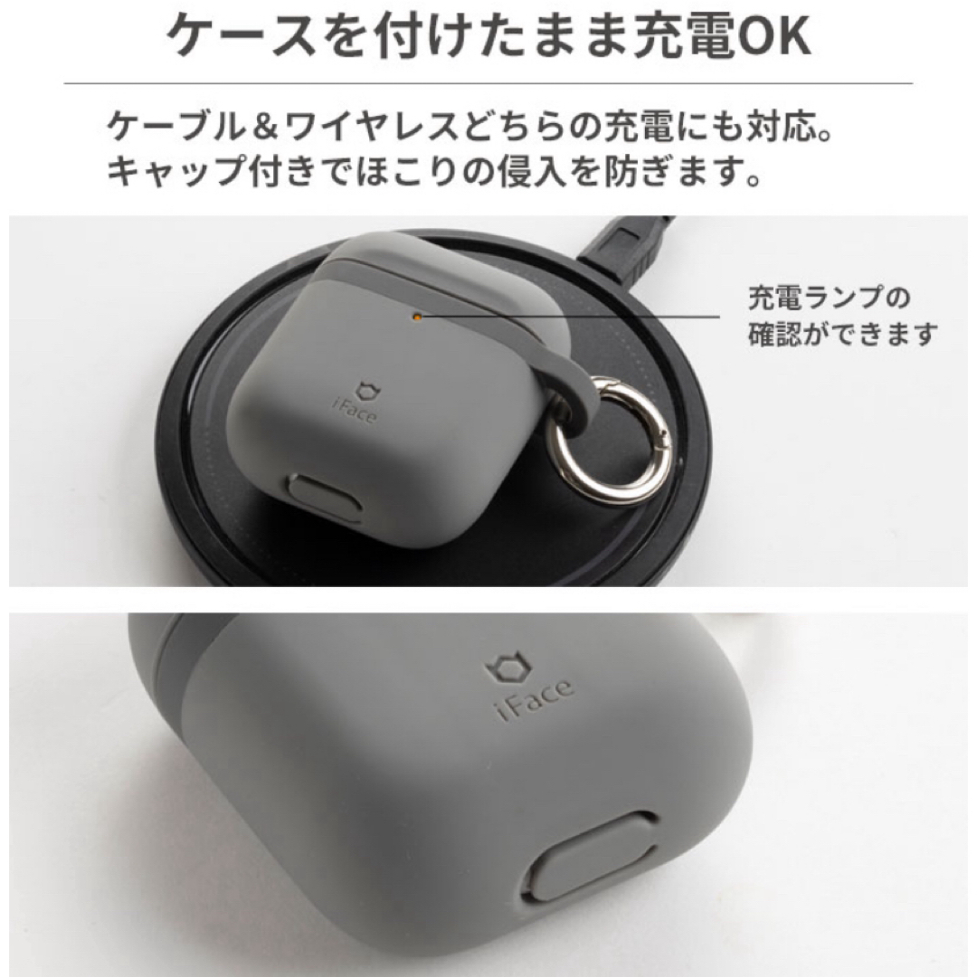 Hamee(ハミィ)のAirPods 第3世代  シリコンケース iFace Grip On ネイビー スマホ/家電/カメラのオーディオ機器(ヘッドフォン/イヤフォン)の商品写真