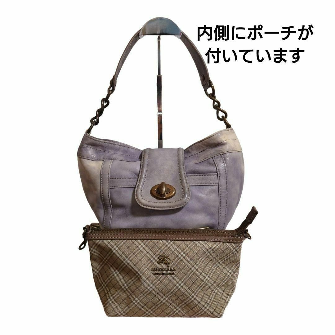 BURBERRY BLUE LABEL(バーバリーブルーレーベル)のバーバリー　ブルーレーベル　ハンドバッグ　ヴィンテージ風　ノバチェック　レトロ風 レディースのバッグ(ハンドバッグ)の商品写真