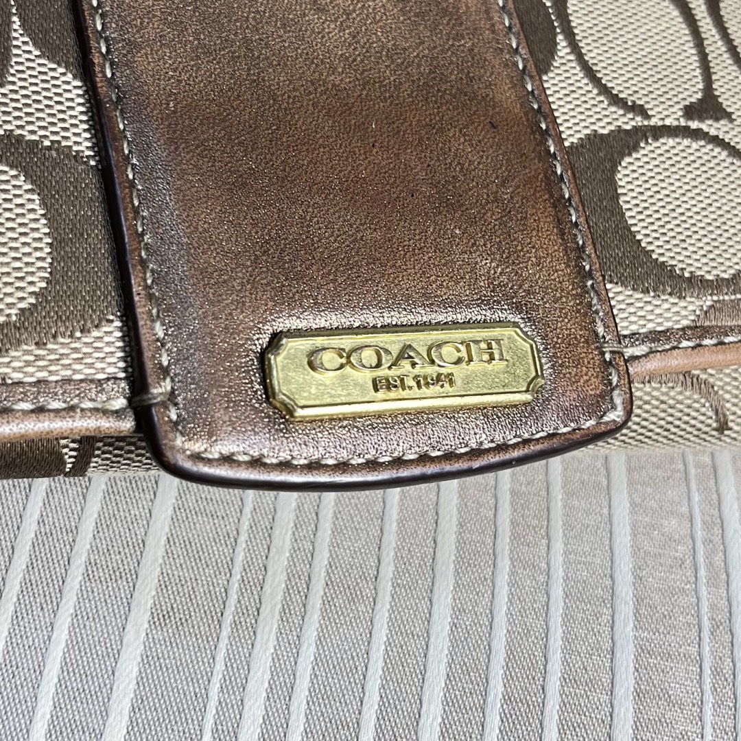 COACH(コーチ)の専用　coach コーチ　長財布　ロングウォレット　キャンバス　ベージュ メンズのファッション小物(長財布)の商品写真