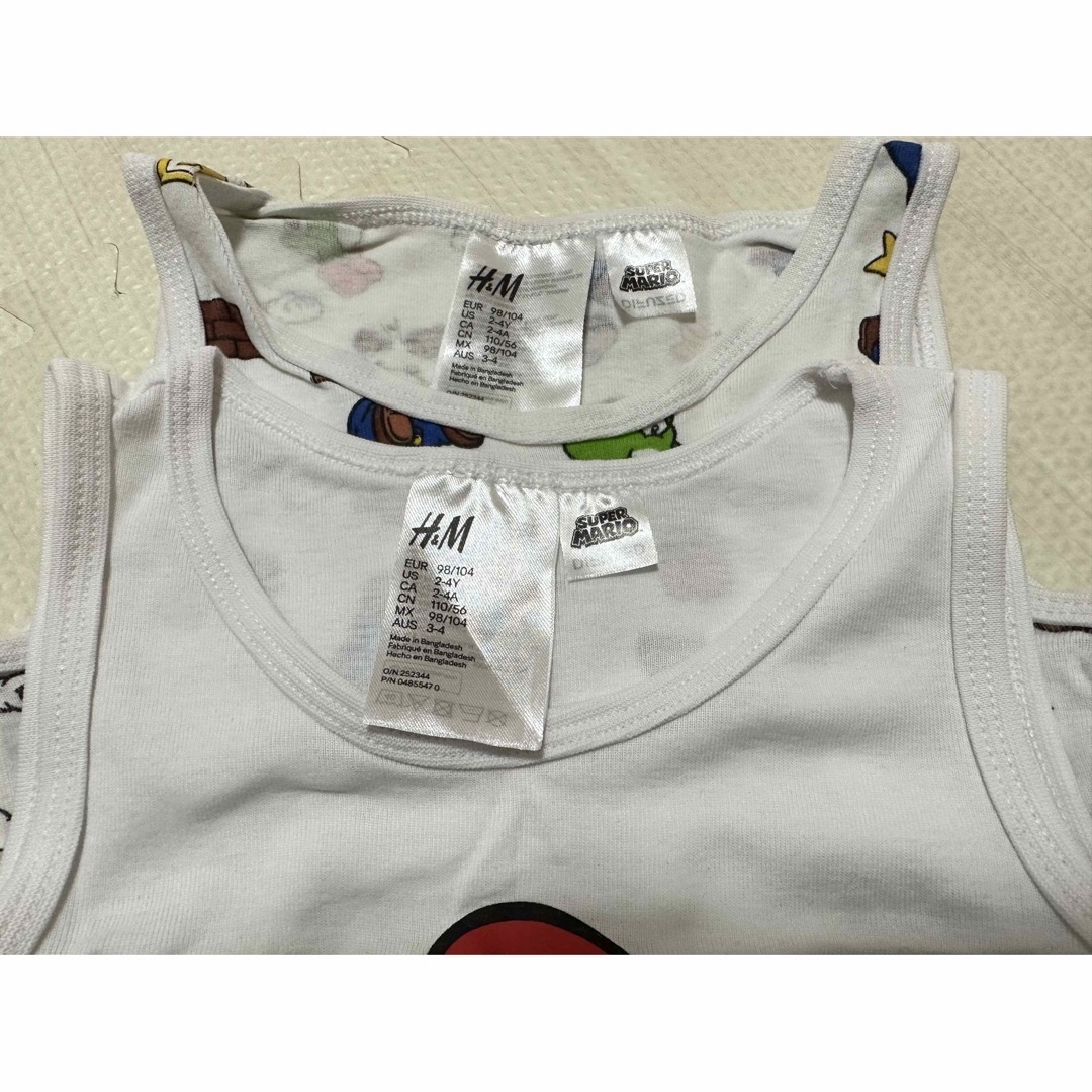H&M(エイチアンドエム)のマリオ　タンクトップ 110 キッズ/ベビー/マタニティのキッズ服男の子用(90cm~)(Tシャツ/カットソー)の商品写真