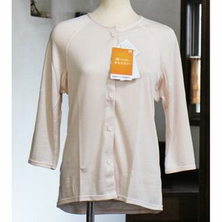 ワコール(Wacoal)の日本製ワコール8分袖インナーL前開きTシャツ薄く暖かい家庭用タンブル乾燥機対応(アンダーシャツ/防寒インナー)