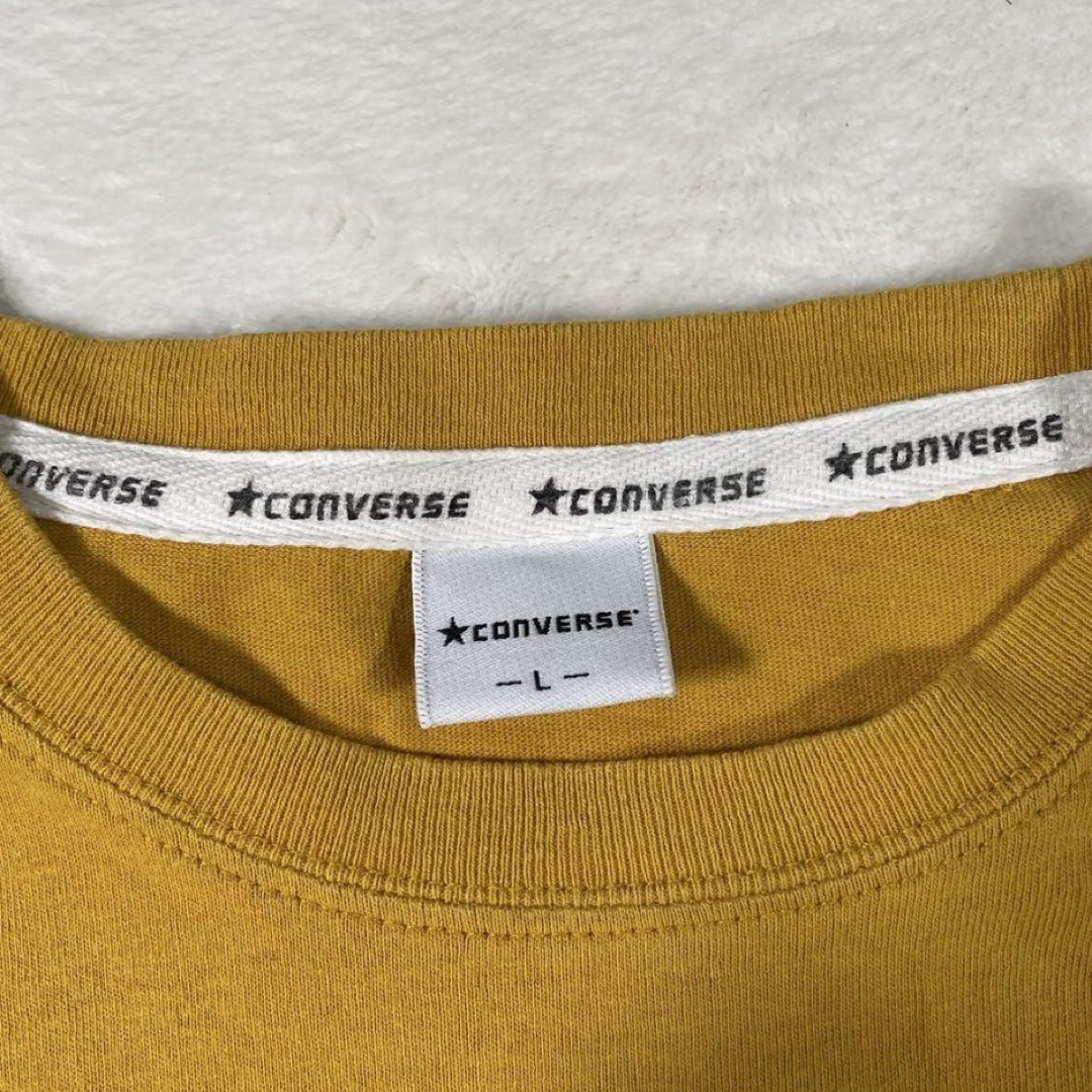 CONVERSE(コンバース)の【CONVERSE】袖プリント ロゴ刺繍tシャツ マルチカラーボーダー メンズL メンズのトップス(Tシャツ/カットソー(半袖/袖なし))の商品写真