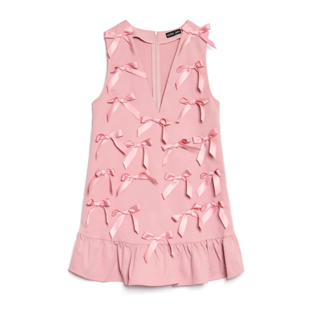 sister jane - Zinnia Bow Mini Dress リボンワンピース ミニ sister jane - Zinnia Bow Mini Dress リボンワンピース ミニ