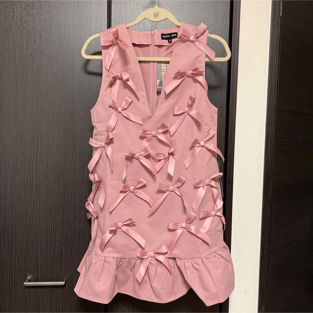 sister jane - Zinnia Bow Mini Dress リボンワンピース ミニ sister jane - Zinnia Bow Mini Dress リボンワンピース ミニ
