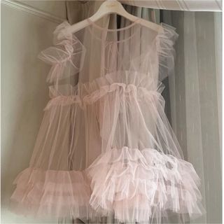 エピヌ(épine)のall tulle frill blouse babypink(シャツ/ブラウス(半袖/袖なし))